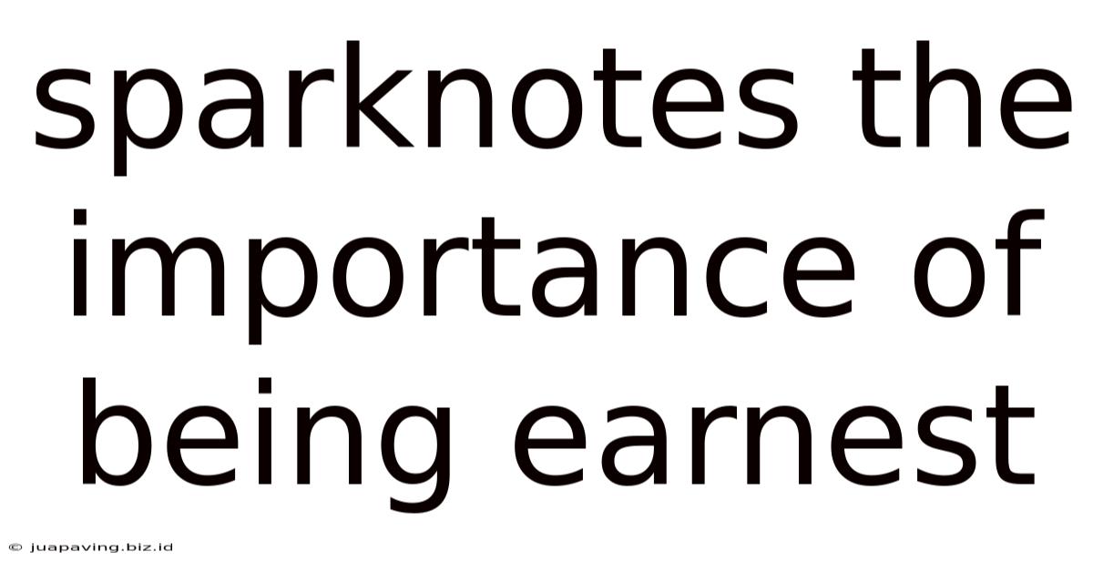 Sparknotes The Importance Of Being Earnest