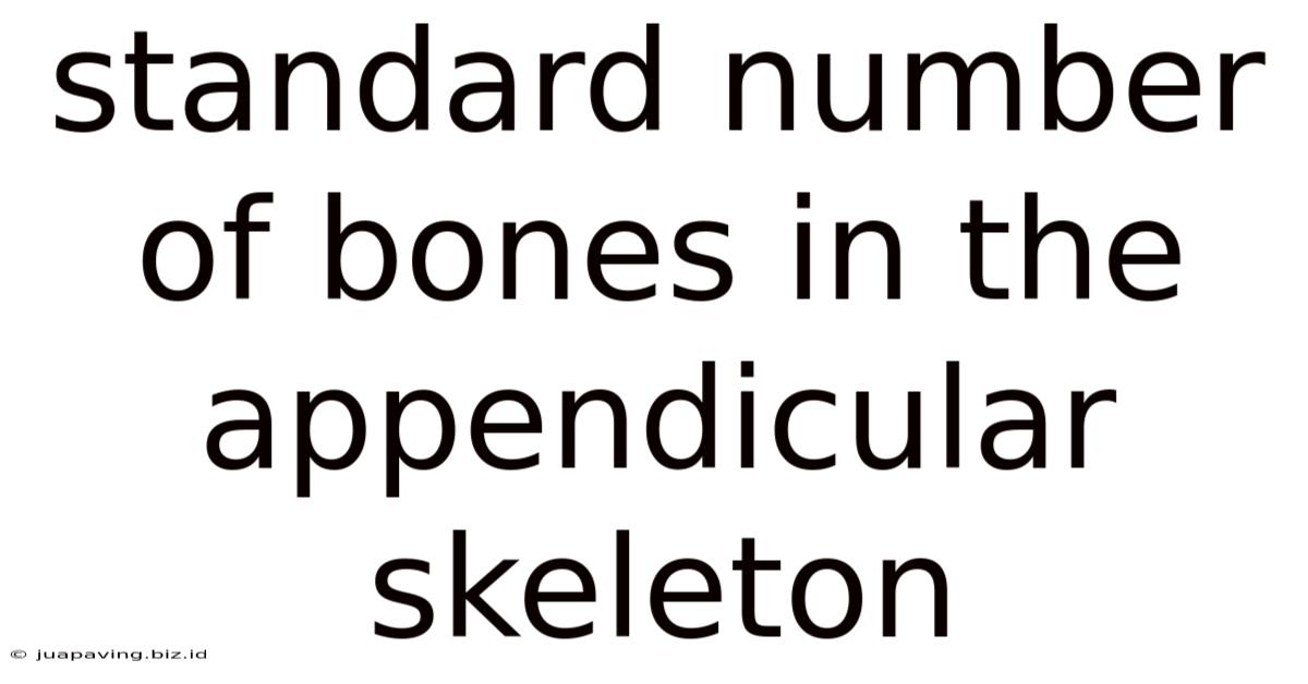 Standard Number Of Bones In The Appendicular Skeleton