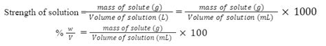 Strength Of A Solution In Chemistry