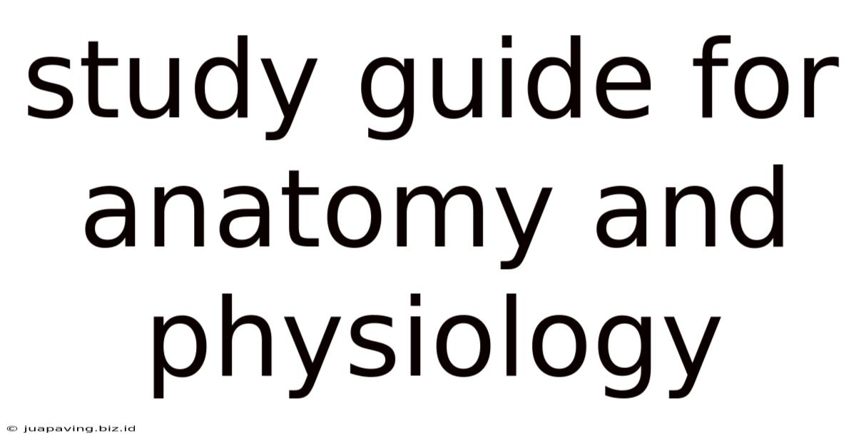 Study Guide For Anatomy And Physiology
