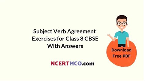 Subject Verb Agreement Exercises For Class 8 Cbse With Answers