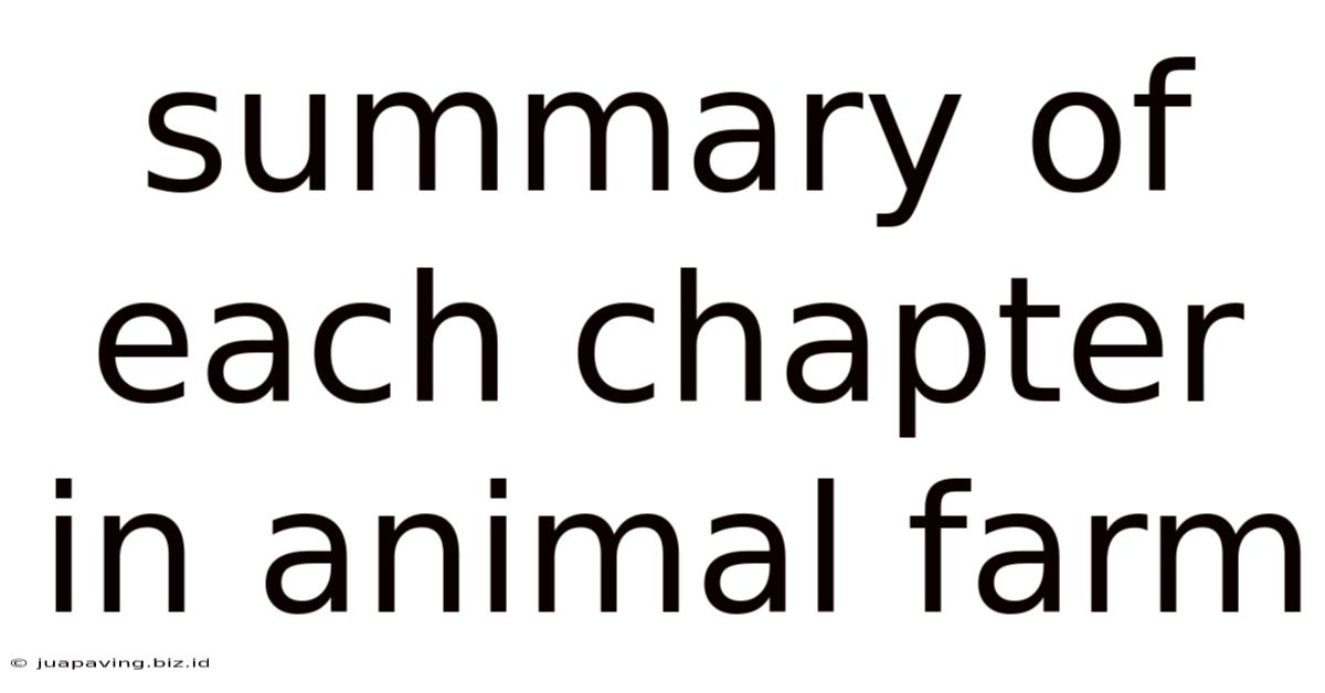 Summary Of Each Chapter In Animal Farm