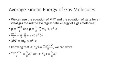 The Average Kinetic Energy Of The Gas Molecules Is