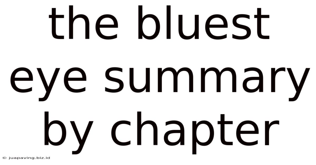 The Bluest Eye Summary By Chapter