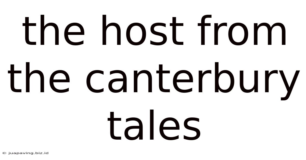 The Host From The Canterbury Tales