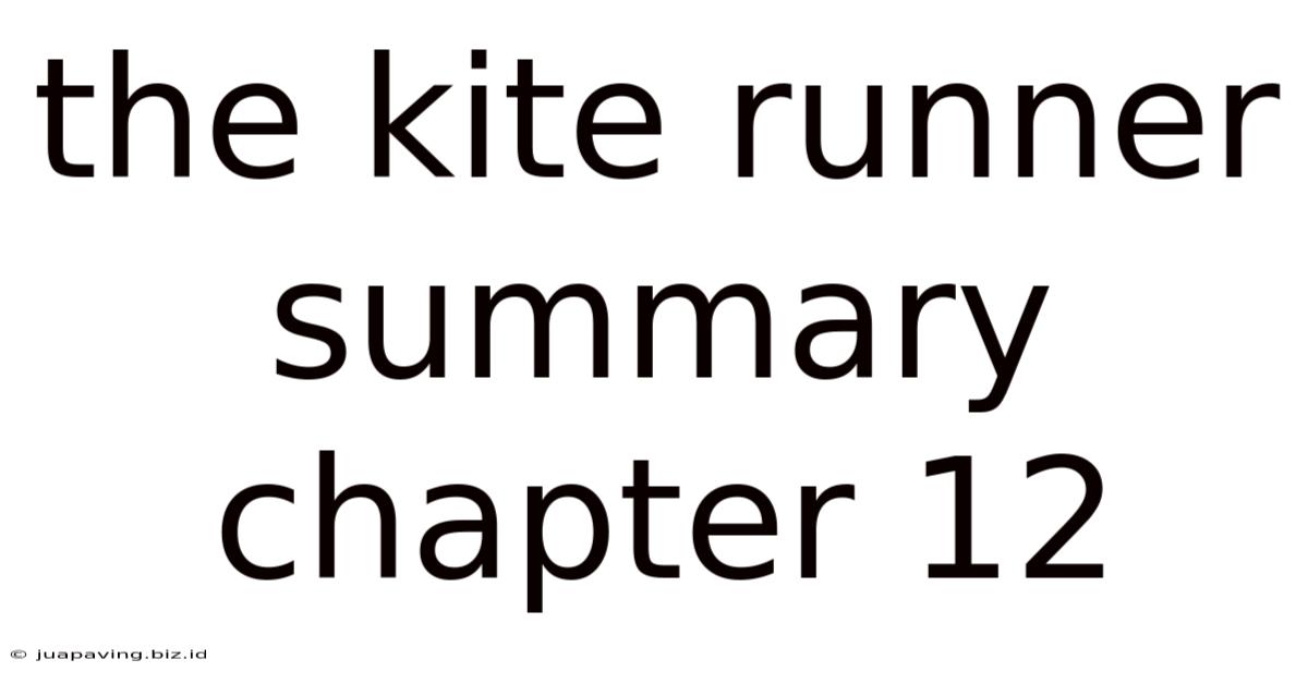 The Kite Runner Summary Chapter 12