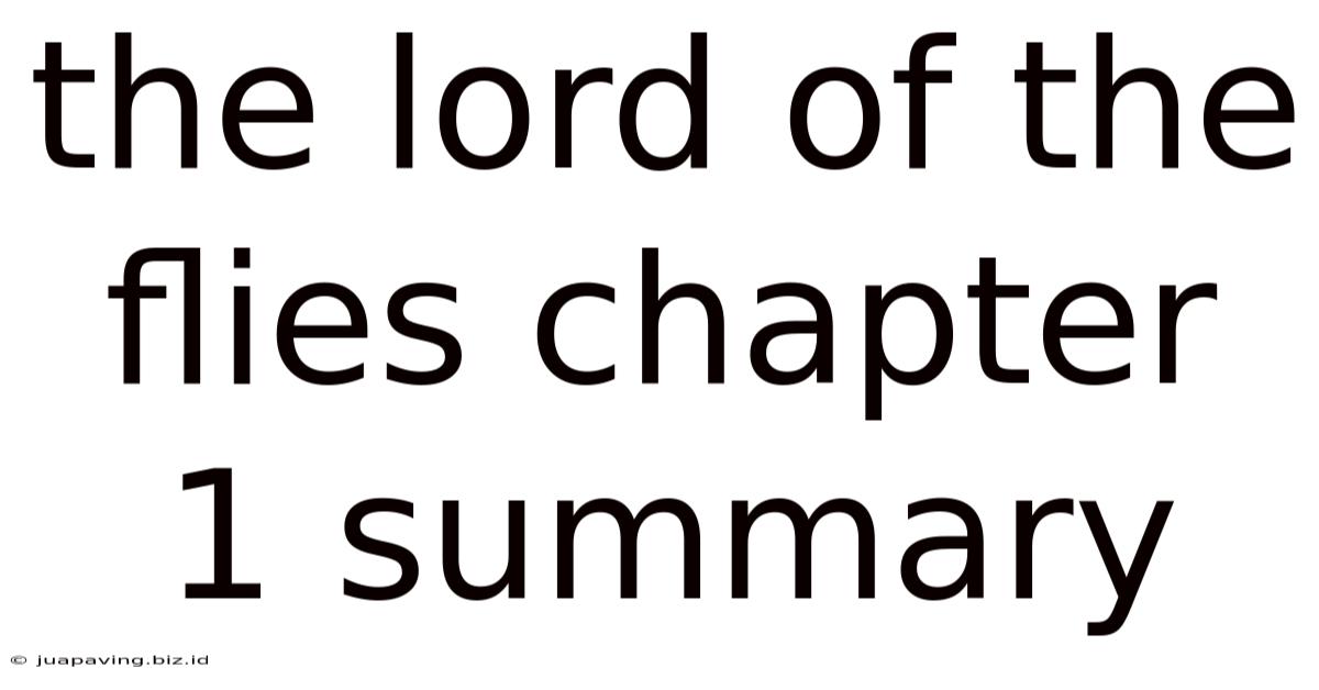The Lord Of The Flies Chapter 1 Summary