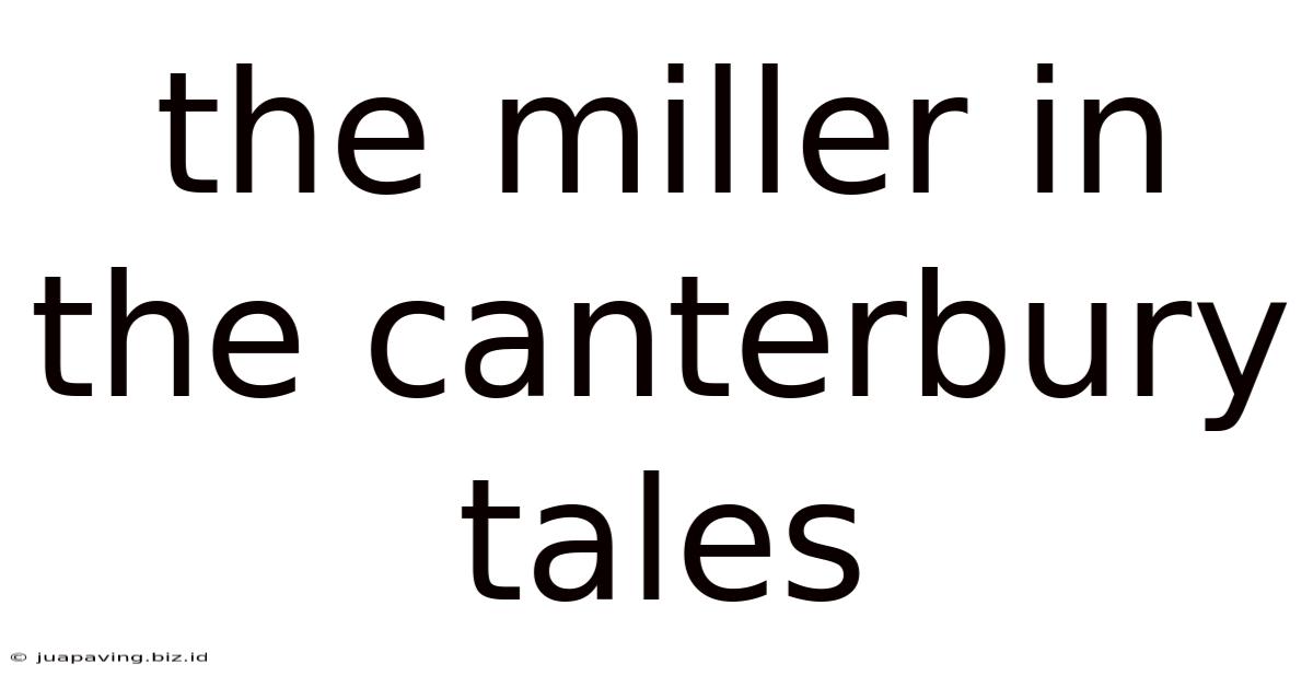 The Miller In The Canterbury Tales