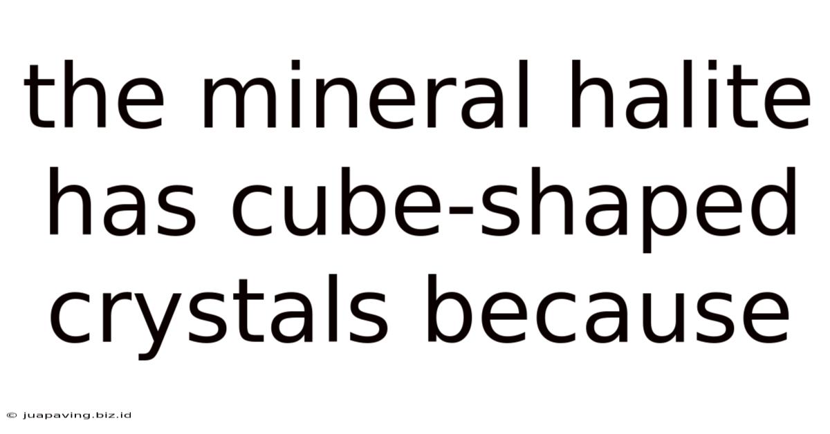 The Mineral Halite Has Cube-shaped Crystals Because