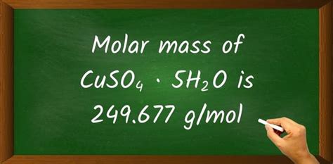 The Molar Mass Of Cuso4.5h2o Is 249