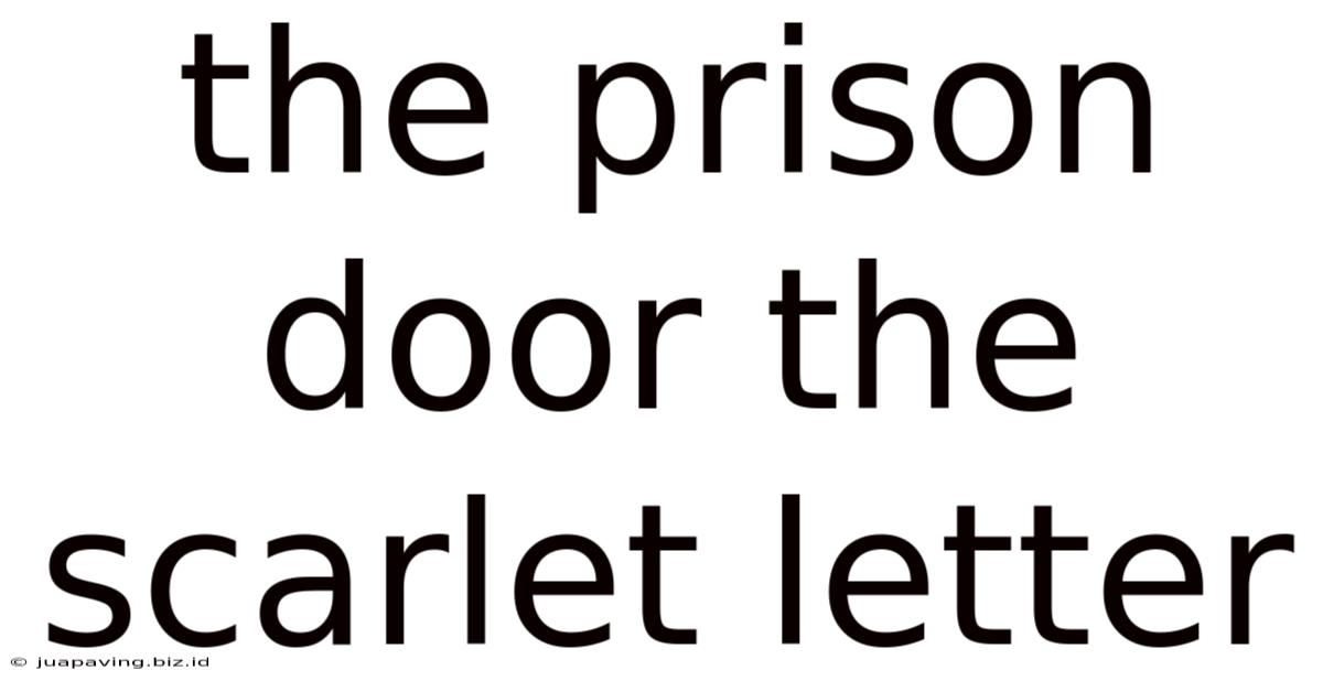 The Prison Door The Scarlet Letter
