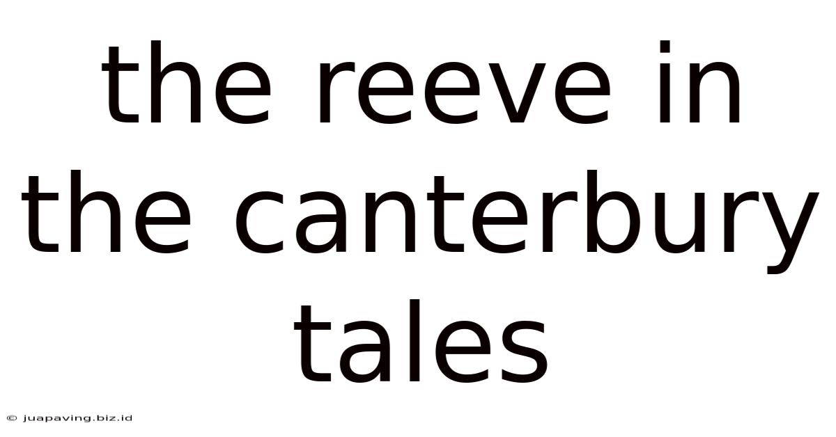 The Reeve In The Canterbury Tales
