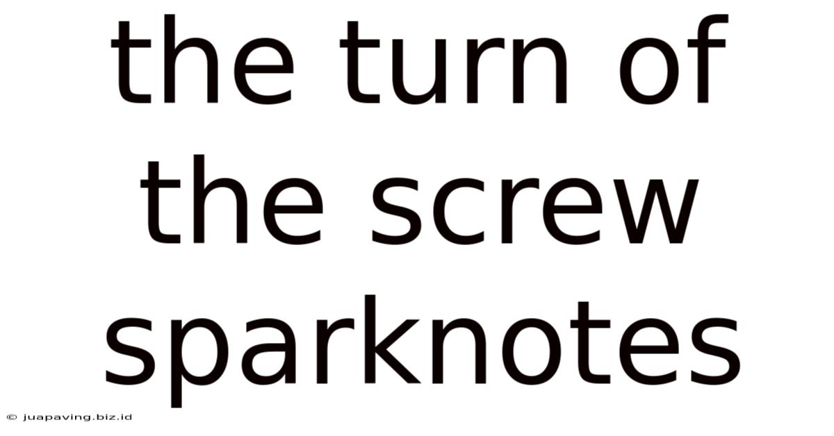 The Turn Of The Screw Sparknotes