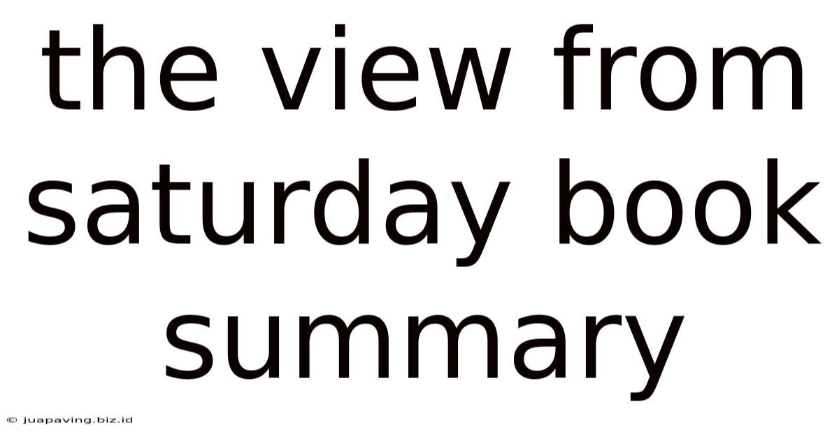 The View From Saturday Book Summary