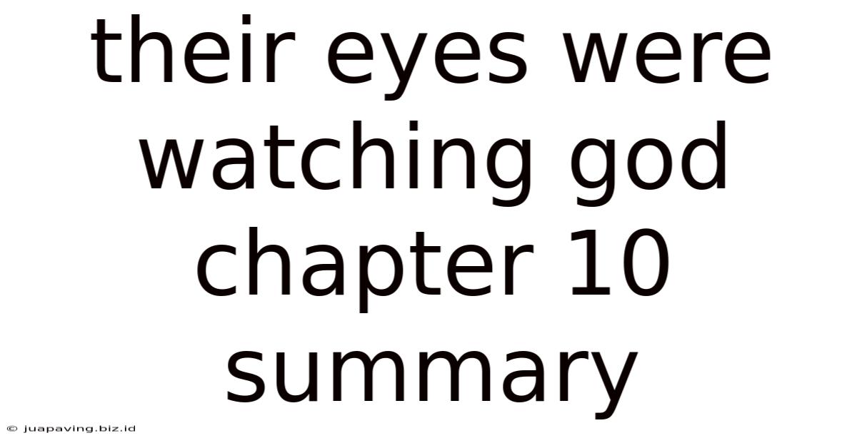 Their Eyes Were Watching God Chapter 10 Summary