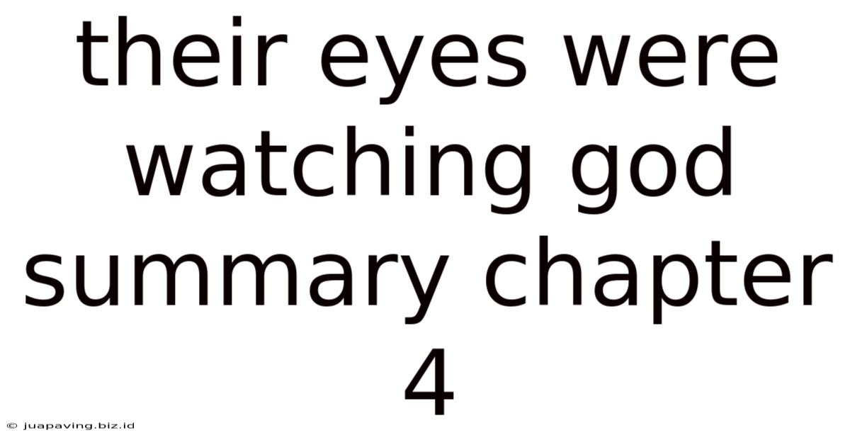 Their Eyes Were Watching God Summary Chapter 4