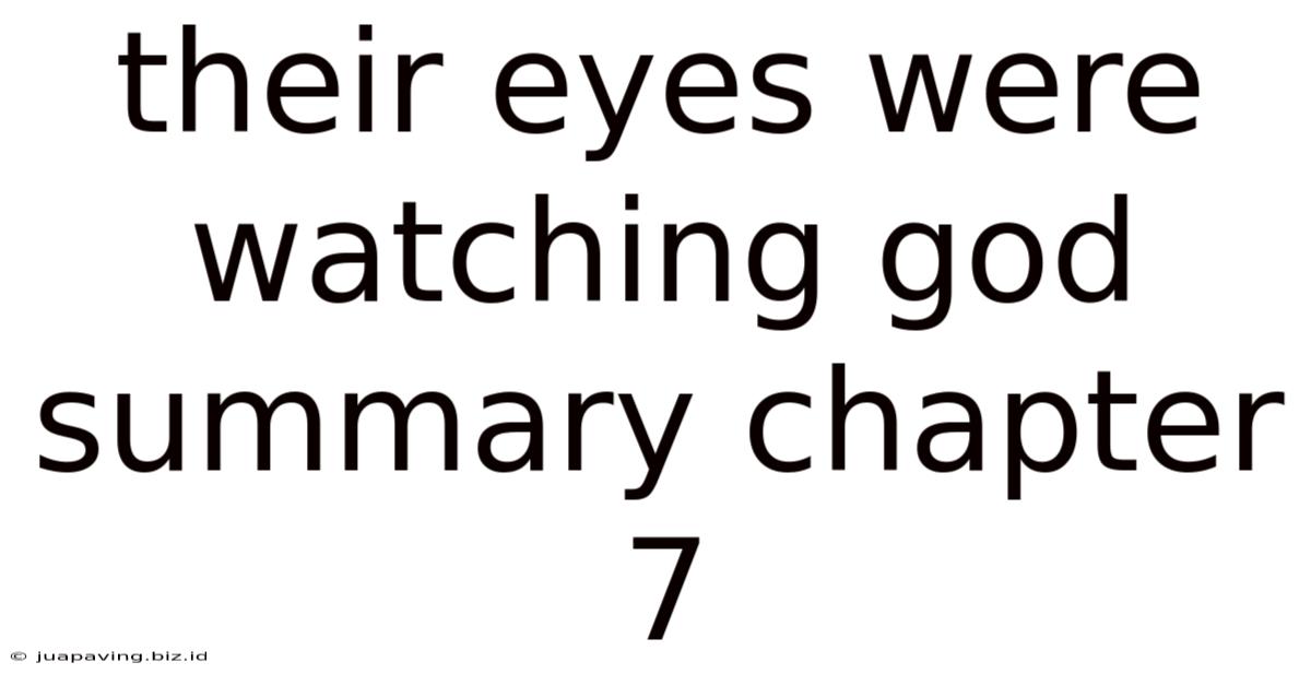 Their Eyes Were Watching God Summary Chapter 7