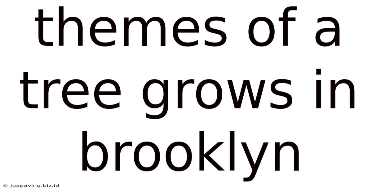 Themes Of A Tree Grows In Brooklyn