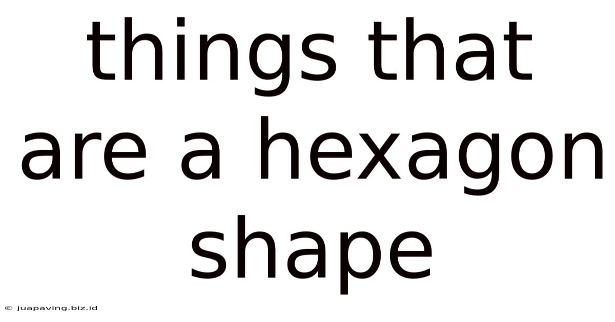 Things That Are A Hexagon Shape