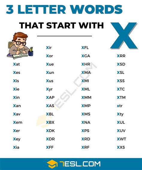 Three Letter Words That Start With An X