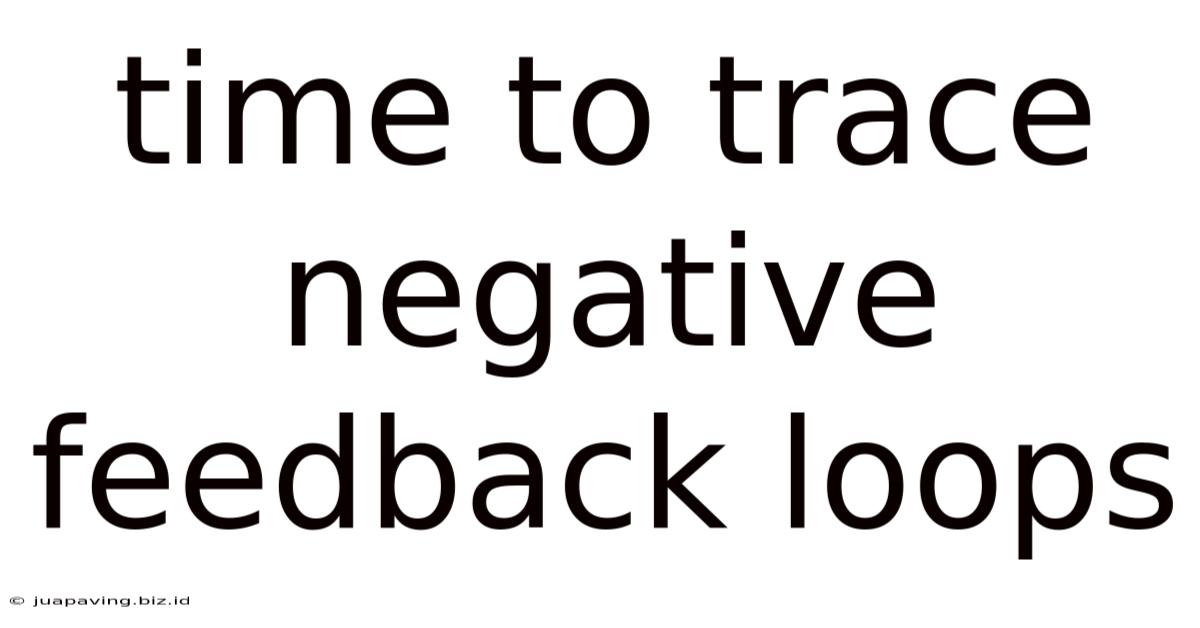 Time To Trace Negative Feedback Loops