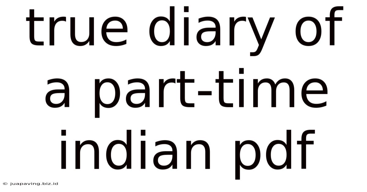 True Diary Of A Part-time Indian Pdf