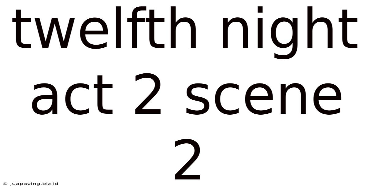 Twelfth Night Act 2 Scene 2