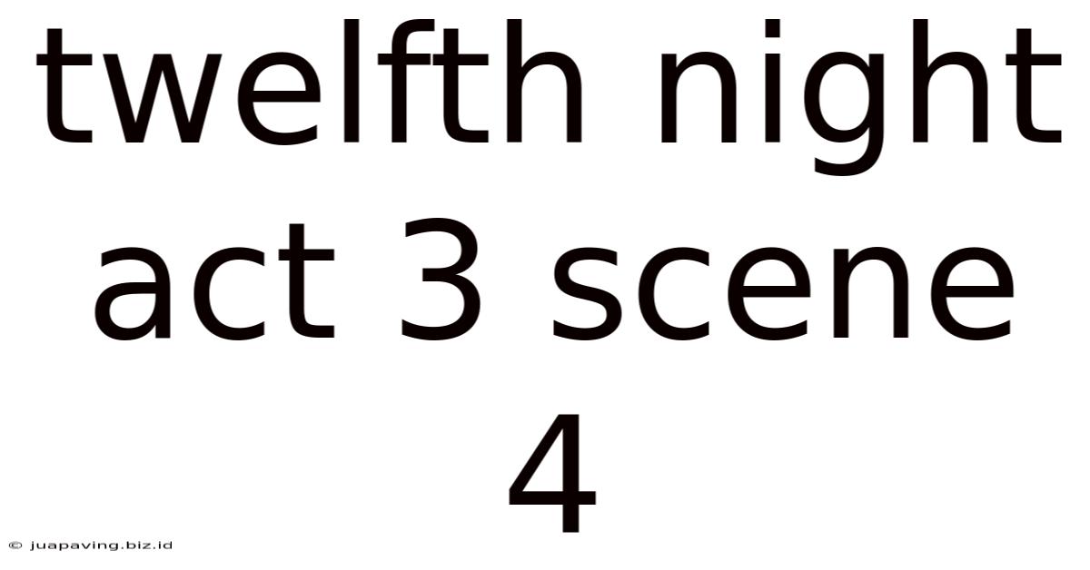 Twelfth Night Act 3 Scene 4