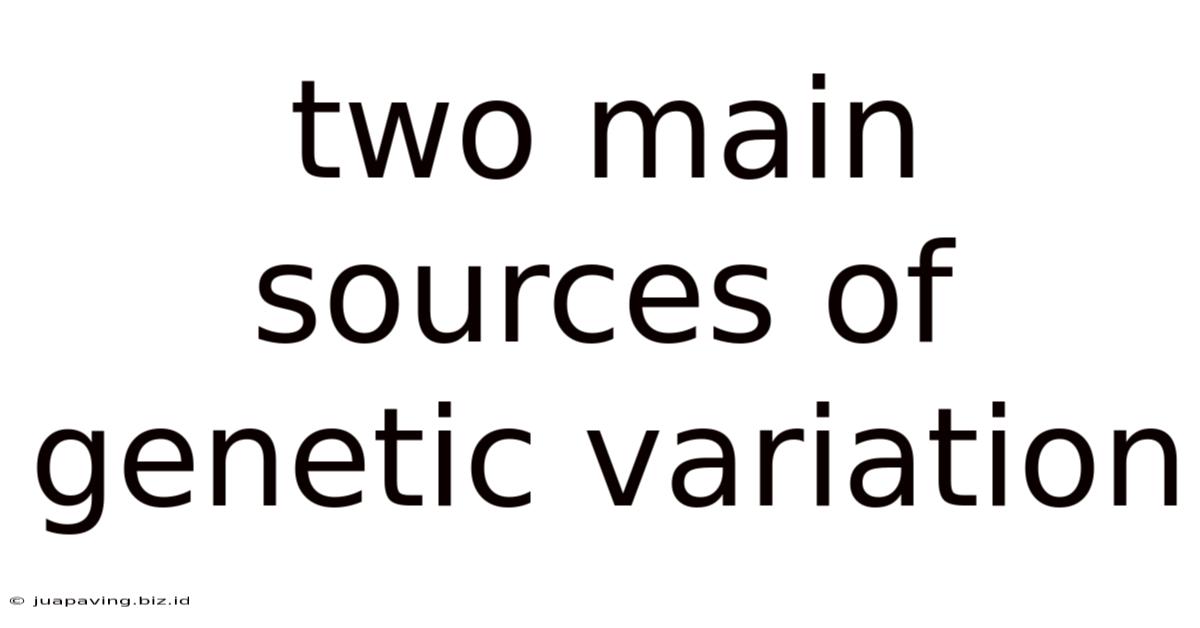 Two Main Sources Of Genetic Variation
