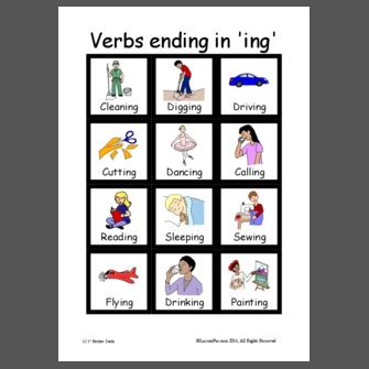 Verbs With Ing At The End