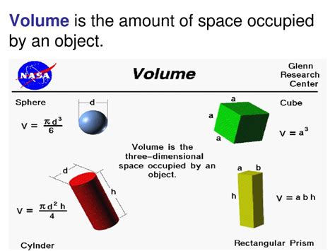 Volume Is The Amount Of An Object Occupies