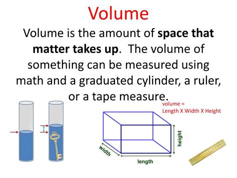 Volume Is The Amount Of Space An Object Takes Up