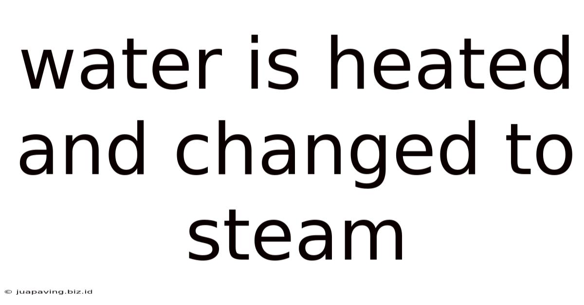 Water Is Heated And Changed To Steam