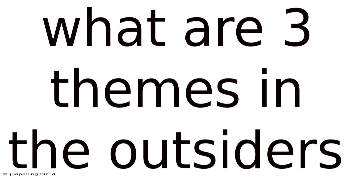 What Are 3 Themes In The Outsiders