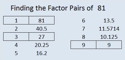 What Are All The Factors Of 81