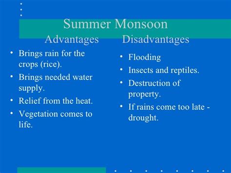 What Are Benefits Of Monsoon Winds