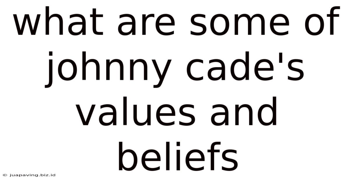 What Are Some Of Johnny Cade's Values And Beliefs