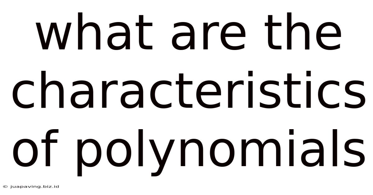 What Are The Characteristics Of Polynomials