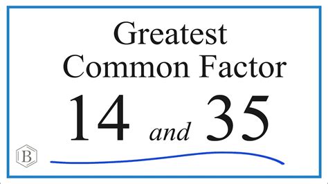 What Are The Common Factors Of 14 And 35