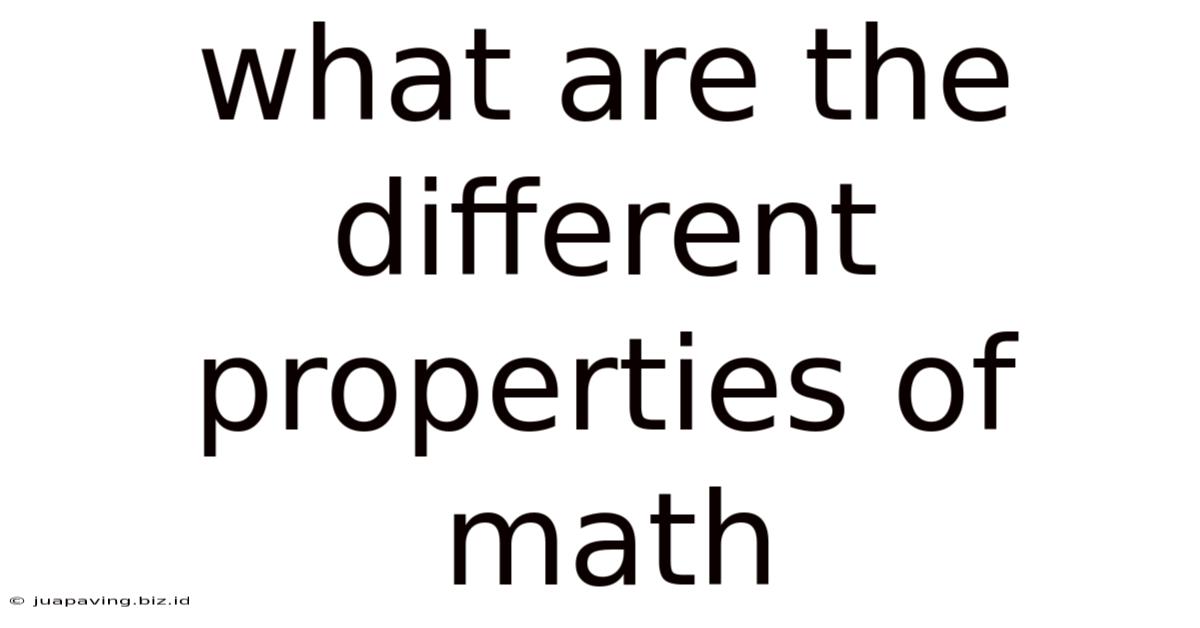 What Are The Different Properties Of Math