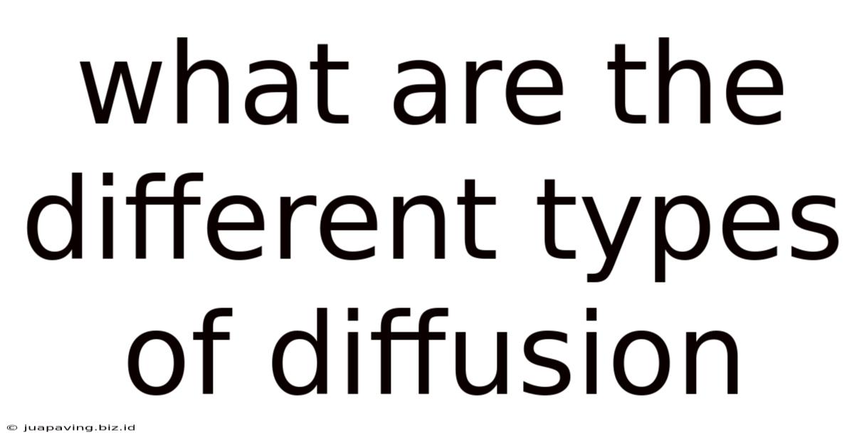 What Are The Different Types Of Diffusion
