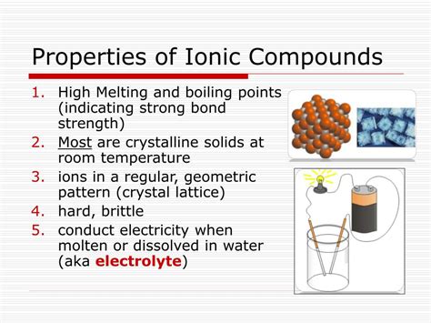 What Are Two Properties Of Ionic Compounds