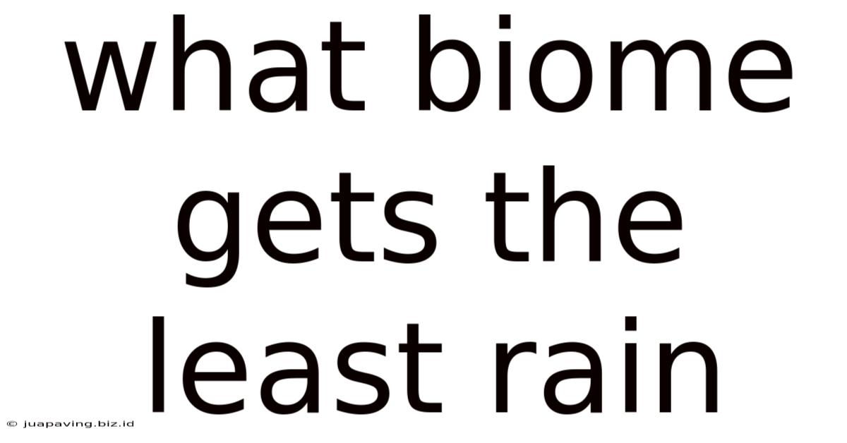 What Biome Gets The Least Rain