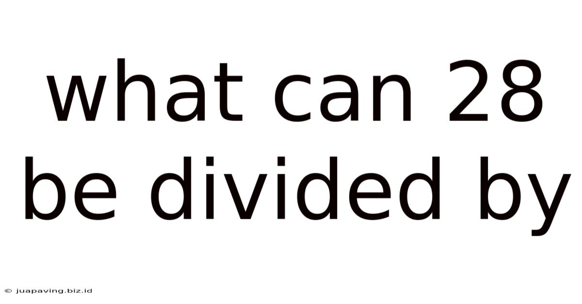 What Can 28 Be Divided By