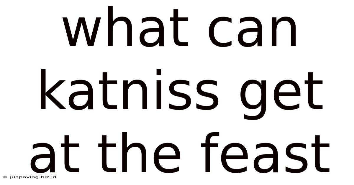 What Can Katniss Get At The Feast