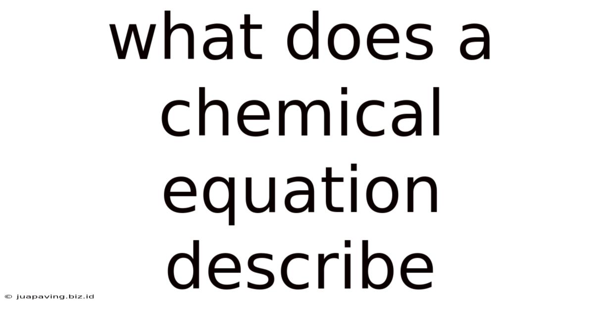 What Does A Chemical Equation Describe