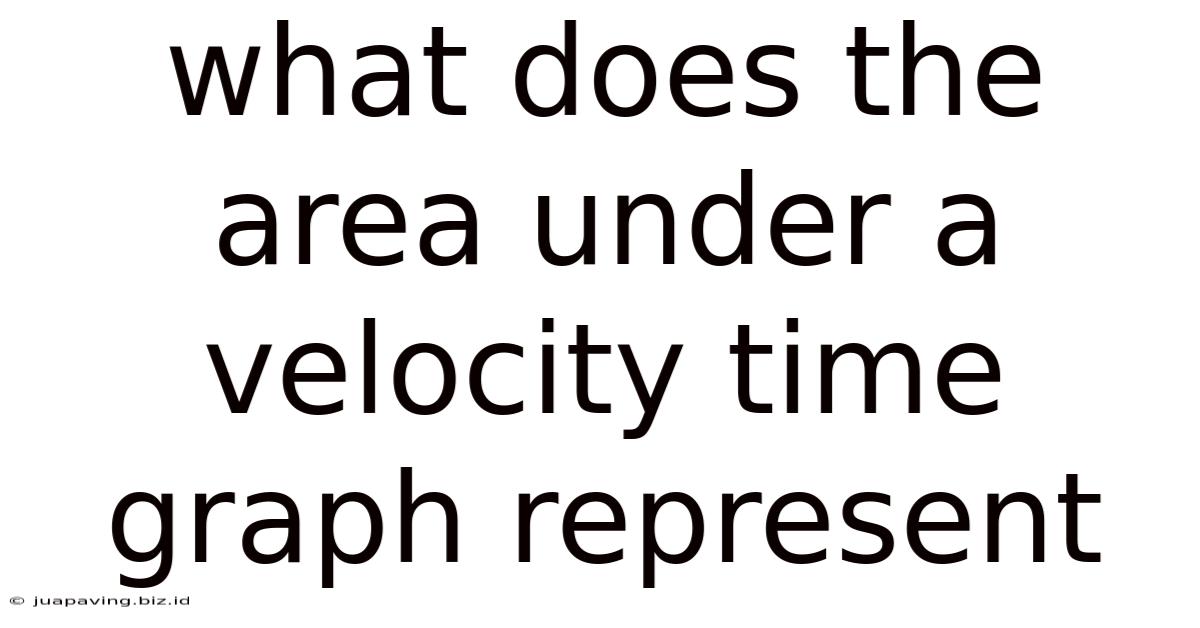 What Does The Area Under A Velocity Time Graph Represent