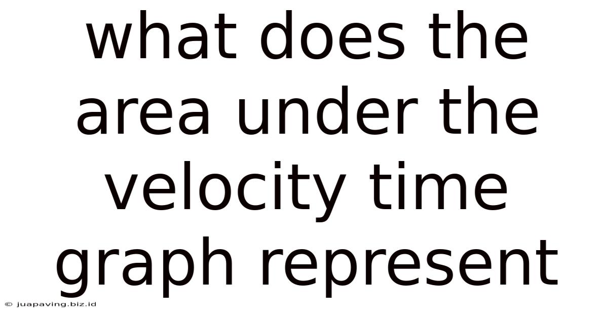 What Does The Area Under The Velocity Time Graph Represent