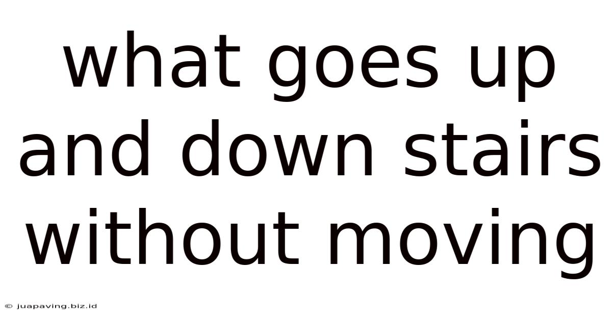 What Goes Up And Down Stairs Without Moving