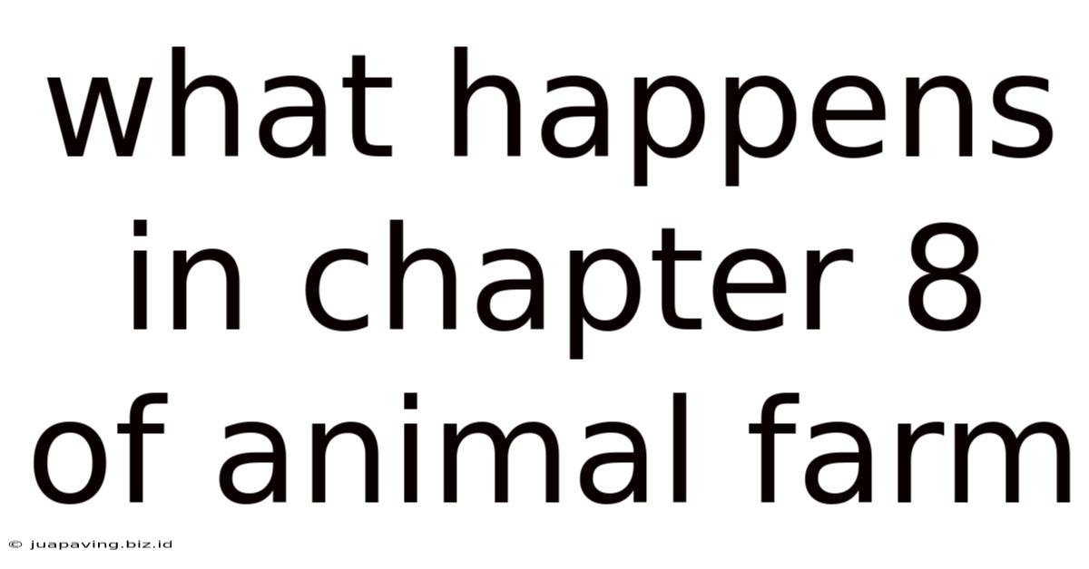 What Happens In Chapter 8 Of Animal Farm